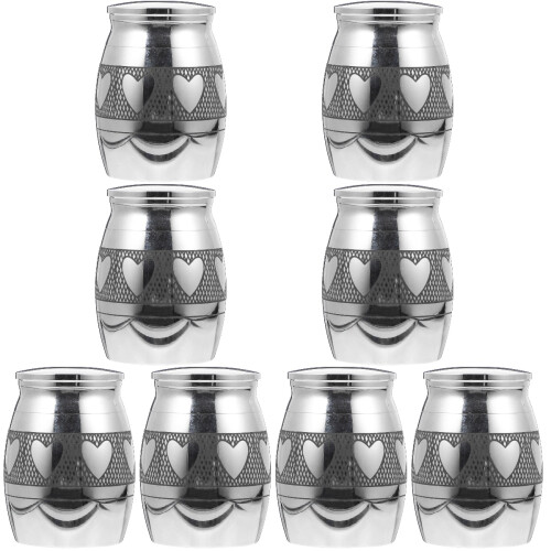 8Stk Tierurne Zur Ascheaufbewahrung Silber, Robust 2