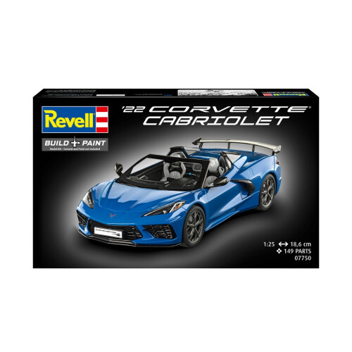 Revell Revell 07750 22 Corvette C8 Cabriolet 1:25 Model Kit 1