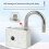 Tuya  Padlock Fingerprint Waterproof USB Charging Quick Identification Unlock Sensor High Quality with 2 Spare Keys 4