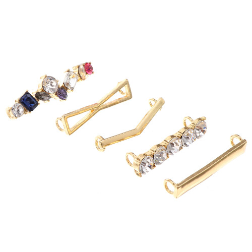 24Stk Schuhe Schnürsenkel Legierung, Silber Clips 1