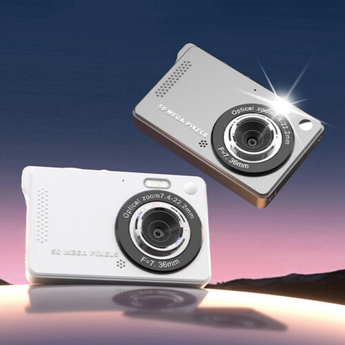 M08 Digital Camera Ccd Small Camera for Students Small Portable Retro Campus Card Machine Gray with 32G Memory Card. 2