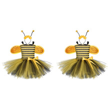 2Pcs Multi Color Fairy Tulle Skirt and Headband Costume for Girls