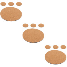 12Pièces Dessous De Pots Rond En Liège Khaki Antitache Pour Jardin