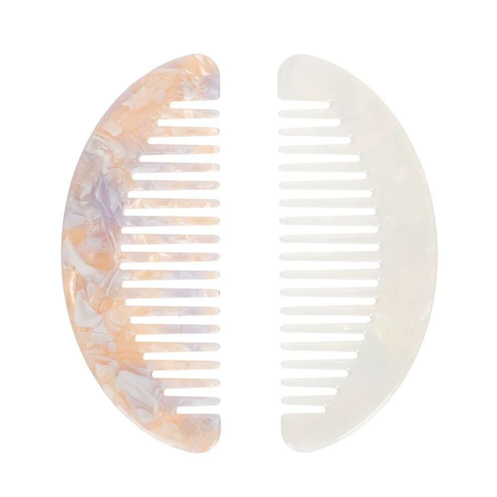 Ohphcall 14Pcs Durable Retro Plastic Wide Tooth Combs Home Hairdressing Tools