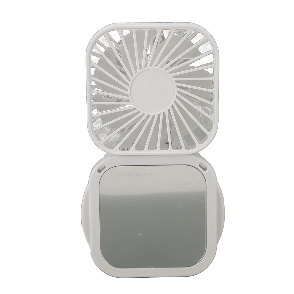Rechargeable Handheld Mini Fan 500mAh Portable Personal Fan with Mirror