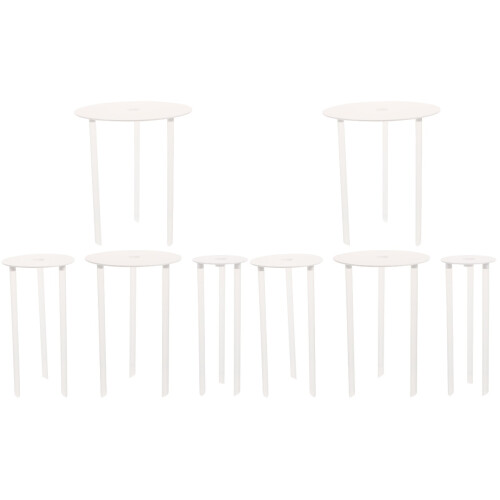 8Ensembles Supports Gâteaux Blancs Réutilisables Pour Gâteaux À Étages