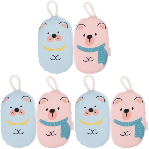 6Pièces Éponges De Bain Souples Pour Nettoyage Doux