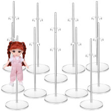 48Pièces Supports D'exposition Pour Poupées Miniatures Transparente
