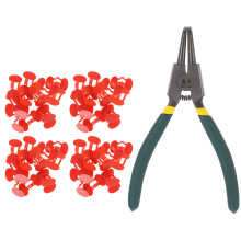 202Pcs Feeding Chicken Glasses Red with Wear-Resistant Pliers Set