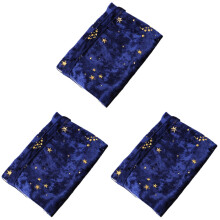 3Pièces Étuis De Livre Bleu Marine Tissu Durable Usage Quotidien