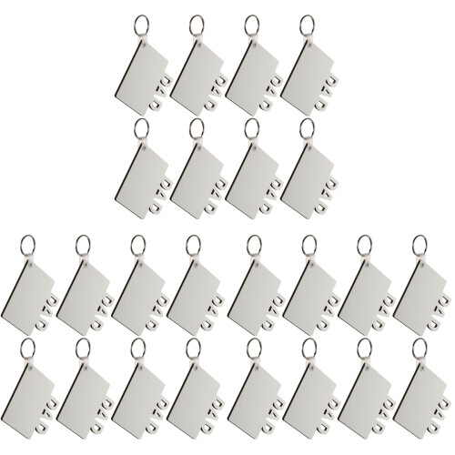24Pièces Porte-Clés Blanc Sublimation En Mdf Pour Projets Créatifs