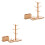 2Pcs Brown Bamboo Storage Rack Hanging Mug Holder for Home Cafe 3