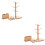 2Pcs Brown Bamboo Storage Rack Hanging Mug Holder for Home Cafe 6