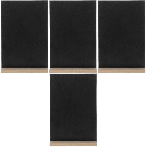 4Pièces Tableau Noir Bois Polyvalent Pour Messages Et Événements