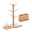 2Pcs Brown Bamboo Storage Rack Hanging Mug Holder for Home Cafe 9