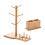 2Pcs Brown Bamboo Storage Rack Hanging Mug Holder for Home Cafe 10