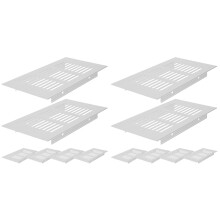 12Pcs Aluminum Alloy Mesh Air Vent Silver for Shoe Cabinets