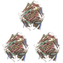 150Pcs Decorative Jute Rope Tassels with Wood Beads for Crafting DIY