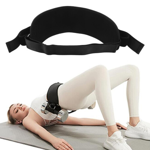 Cintura con Cuscino per Hip Thrust per Manubri, Composito EVA, Nera 2