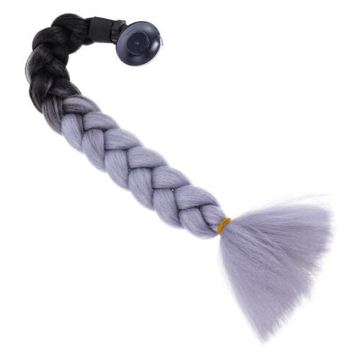 5Pièces Décoration Casque Ponytail Grise Avec Ventouse 2