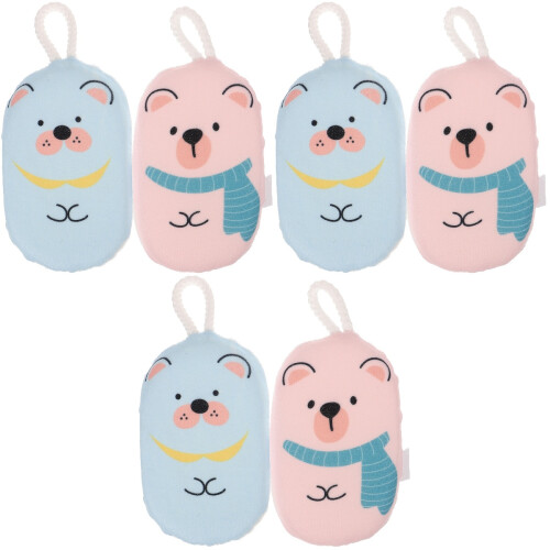 6Pièces Éponges De Bain Souples Pour Nettoyage Doux 1