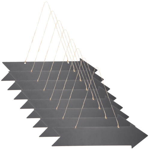 32Pièces Flèches Bois Noires Ardoise Effaçables Pour Décoration Murale 1