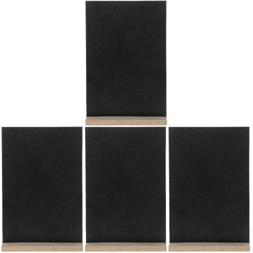 4Pièces Tableau Noir Bois Polyvalent Pour Messages Et Événements 1