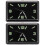 2Pièces Petite Adhésive Noire Pour 6