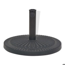 Pied base socle de parasol résine rond diamètre 38 et 48 mm noir 14 kg