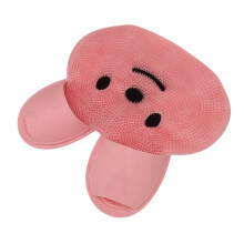 Pink Silicone Foot Scrubber Mat Anti Slip Massage Pad for Shower