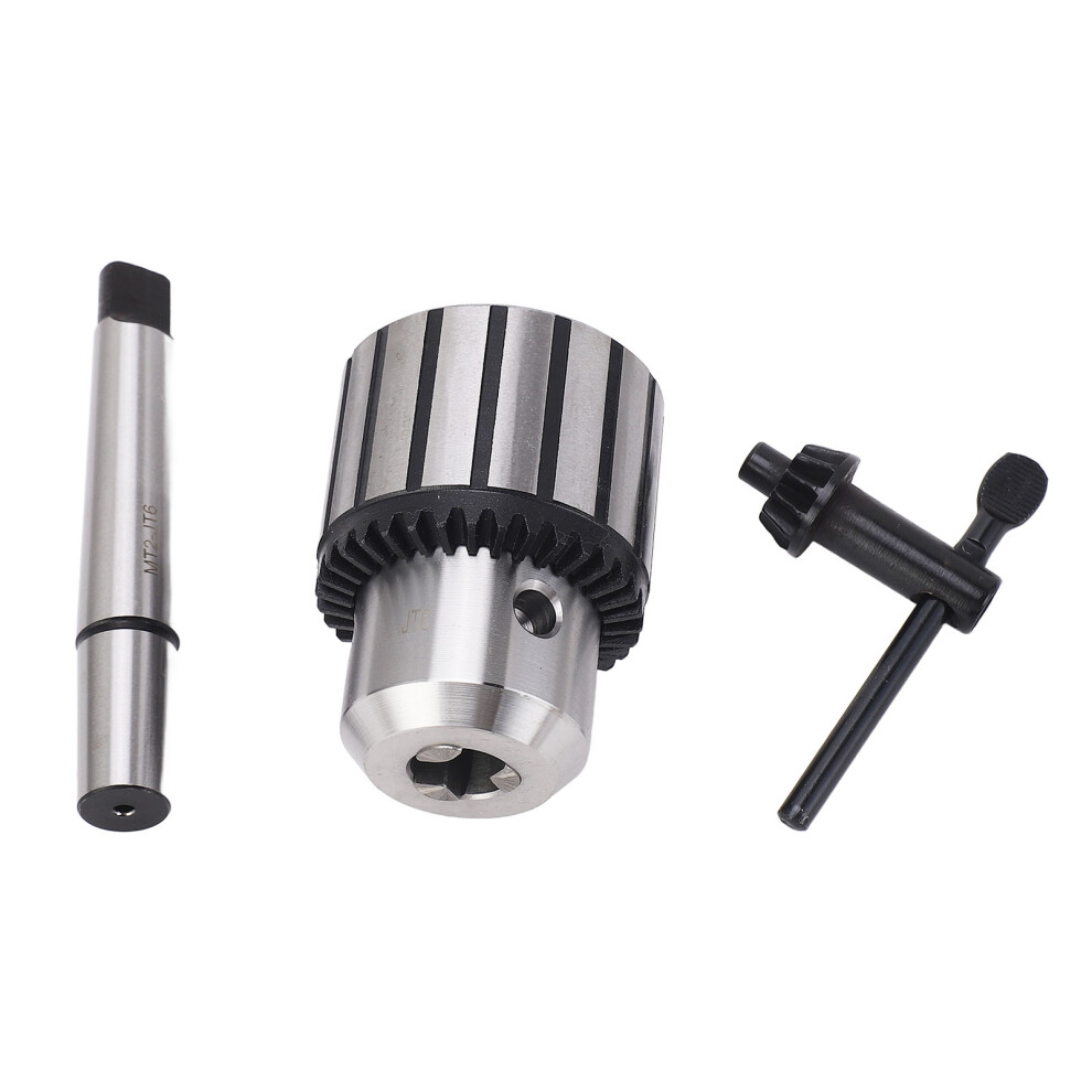 Drill Press Mount Jt6 Chuck With Mt2 Morse Taper Arbor Key For Precision Work 7891386388553