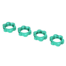 4 pièces, adaptateur hexagonal en aluminium de 12 mm à 17 mm pour roue RC, vert, pour voitures 1/10