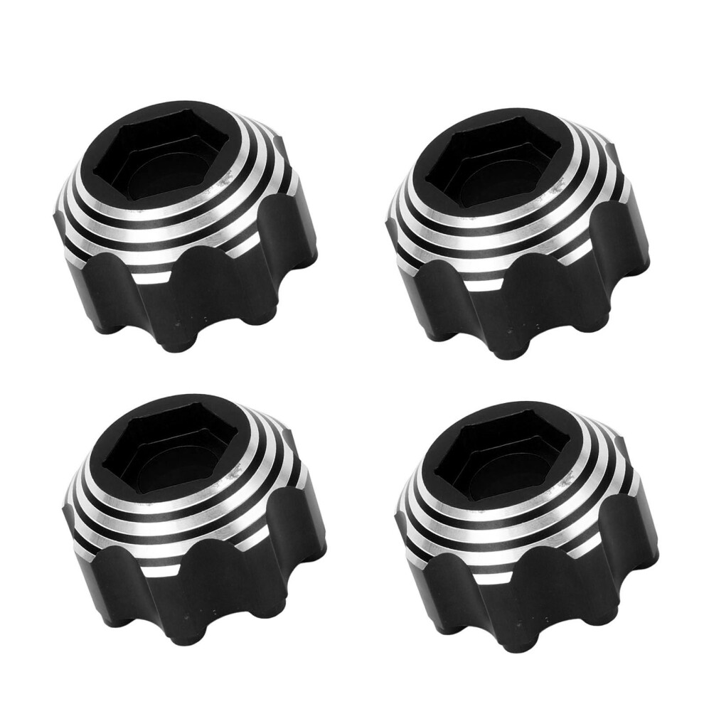 8X32 To 17Mm Hex Adapters For 8X32 3.8In Wheels - Aluminum Alloy Black 8321386388905