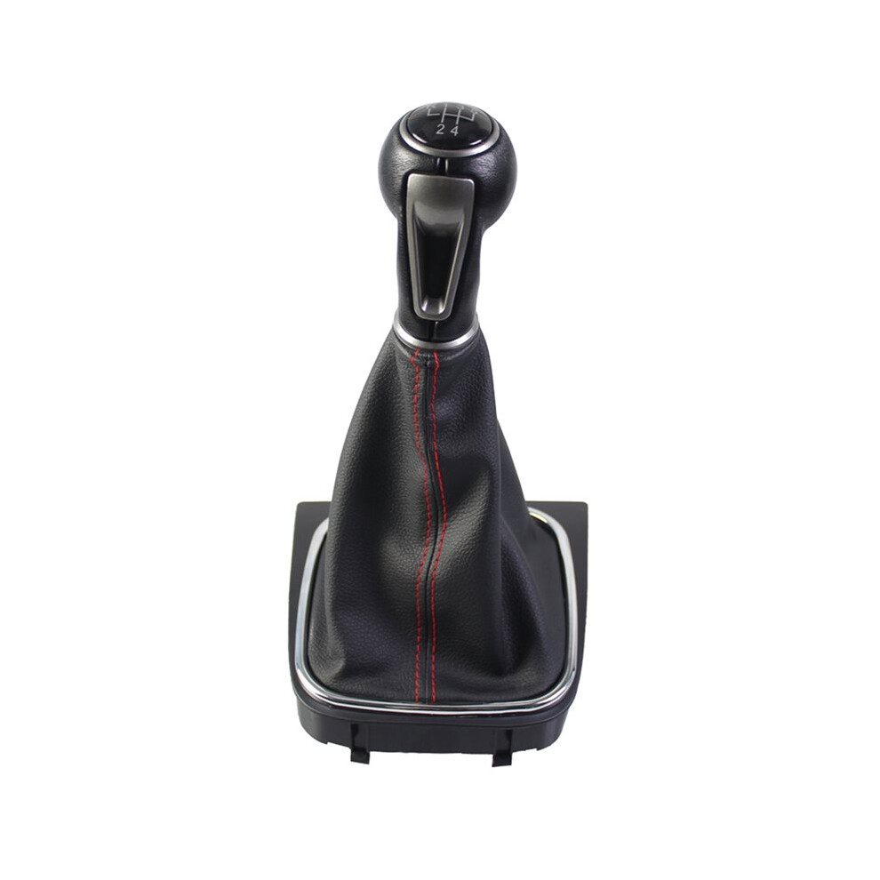 For 5 6 6 Vi Mk5 Mk6 New Gear Shift Knob Mt Lever Change Stick With Gaiter Boot Cover 5 Speed Red 6031306937251