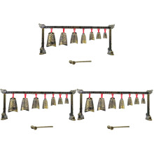 3Pièces Décor Instrument Chimes Ancien En Alliage Résistant Et Élégant