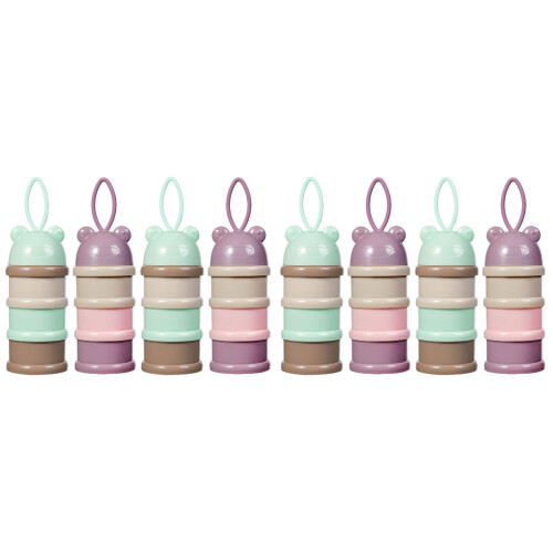 8Pièces Boîtes De Bébé Colorées Distributeurs Portables
