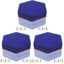 30Pièces Tableau Hexagonal Adhésif En Feutre Coloré Pour Bureau