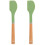 2Pièces Spatules Cuisson Silicone Vert Flexibles Ustensiles Cuisine 1