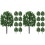 20Pièces Modèles D'arbres En Plastique Vert Pour Décor Micro Paysage 1