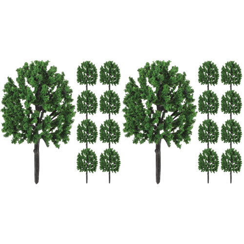 20Pièces Modèles D'arbres En Plastique Vert Pour Décor Micro Paysage