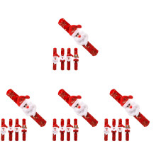 4Pièces Bracelets Noël Enfants 3D Tissu Souple Décoration Fête Colorée