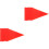 12Pièces Drapeaux Triangulaires PVC Rouge Robustes 1