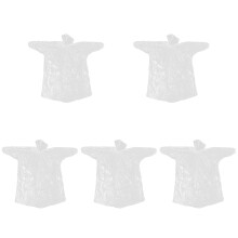 50Pièces Ponchos De Jetables Blancs Avec Poignets Élastiques
