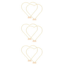 3Ensembles Cercles Métalliques Dorés En Forme De Cœur Pour Décorations