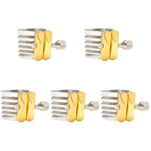 5Pièces Clips Saxophone Réglables Argent Remplacement Durable Pour Sax