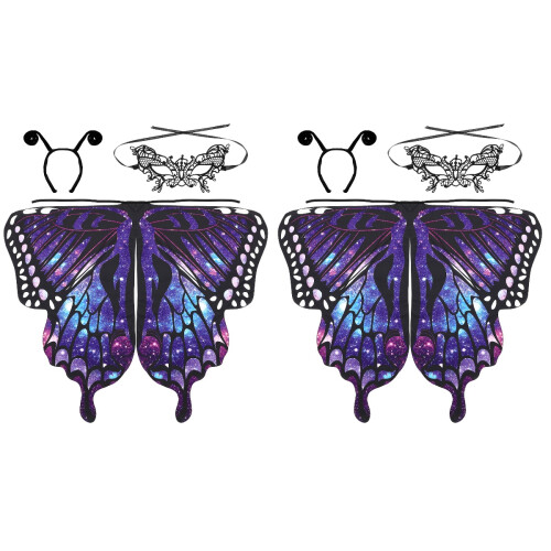 2Ensembles Cape Mascarade Colorée Polyester Pour Danse