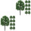 20Pièces Modèles D'arbres En Plastique Vert Pour Décor Micro Paysage 2
