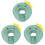 3Pcs Comfortable Soft Cat Cone Collar Adjustable Green 1