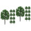 20Pièces Modèles D'arbres En Plastique Vert Pour Décor Micro Paysage 3