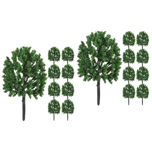 20Pièces Modèles D'arbres En Plastique Vert Pour Décor Micro Paysage 2